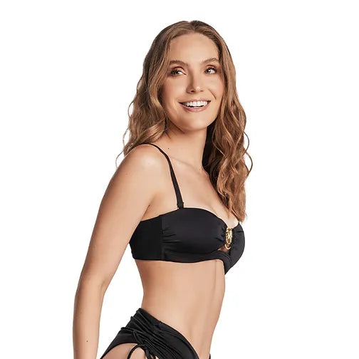 TOP DE VESTIDO DE BAÑO STRAPLESS CON HERRAJE 817225