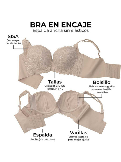 Brasier Realce Encaje - 11220